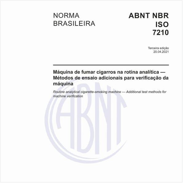 Máquina de fumar cigarros na rotina analítica - Métodos de ensaio adicionais para verificação da máquina