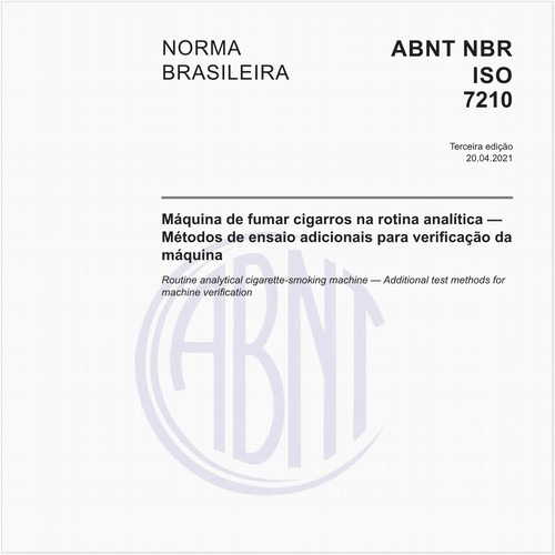 Máquina de fumar cigarros na rotina analítica - Métodos de ensaio adicionais para verificação da máquina