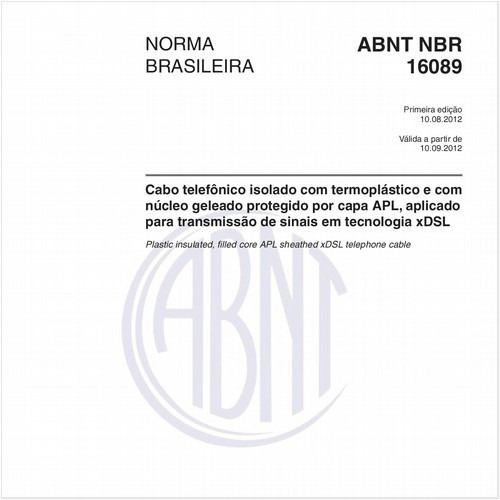 Cabo telefônico isolado com termoplástico e com núcleo geleado protegido por capa APL, aplicado para transmissão de sinais em tecnologia xDSL