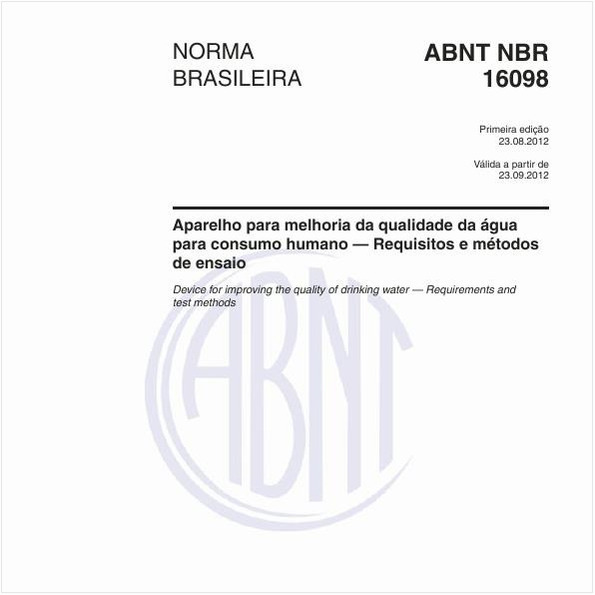 Aparelho para melhoria da qualidade da água para consumo humano — Requisitos e métodos de ensaio