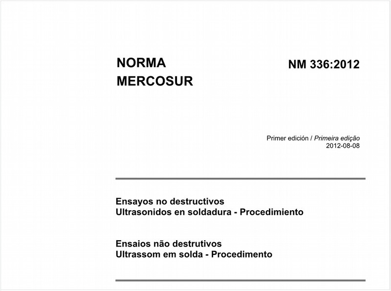 Ensaios não destrutivos - Ultrassom em solda - Procedimento