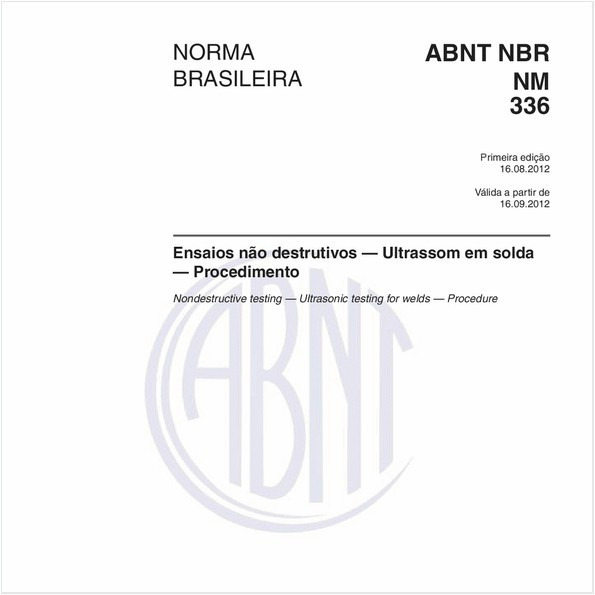 Ensaios não destrutivos — Ultrassom em solda — Procedimento