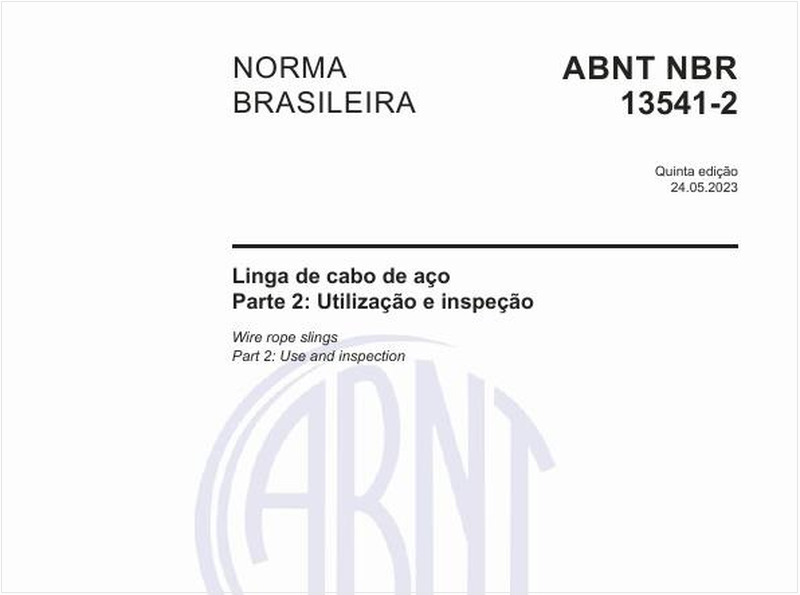 Linga de cabo de aço - Parte 2: Utilização e inspeção