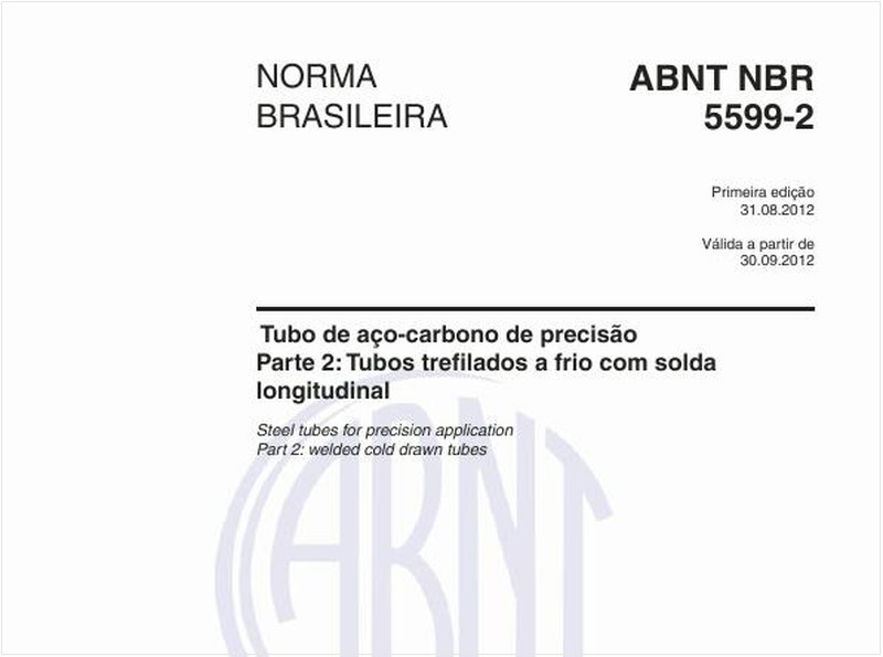 Tubo de aço-carbono de precisão - Parte 2: Tubos trefilados a frio com solda longitudinal