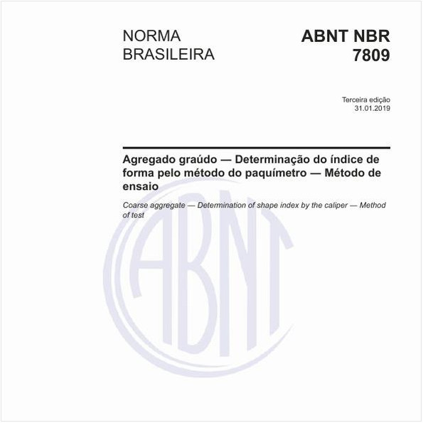 Agregado graúdo - Determinação do índice de forma pelo método do paquímetro - Método de ensaio