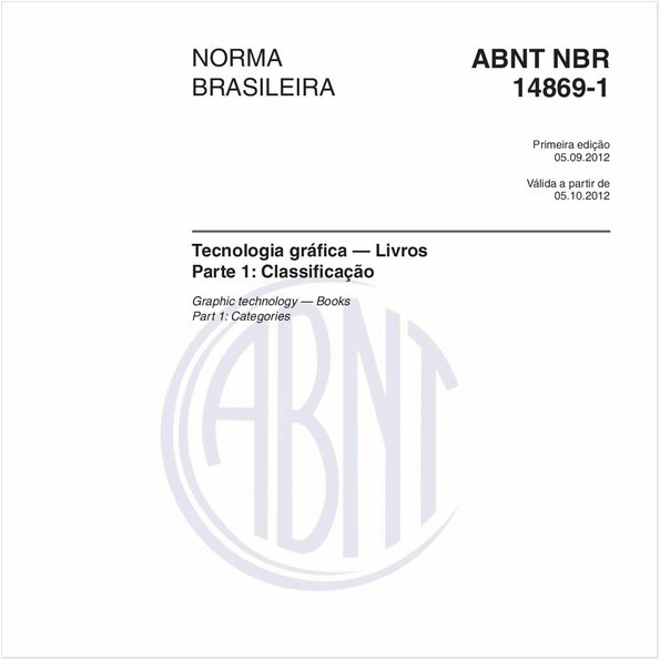 Tecnologia gráfica — LivrosParte 1: Classificação