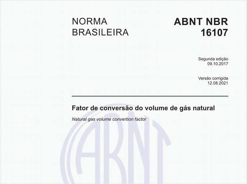 Fator de conversão do volume de gás natural