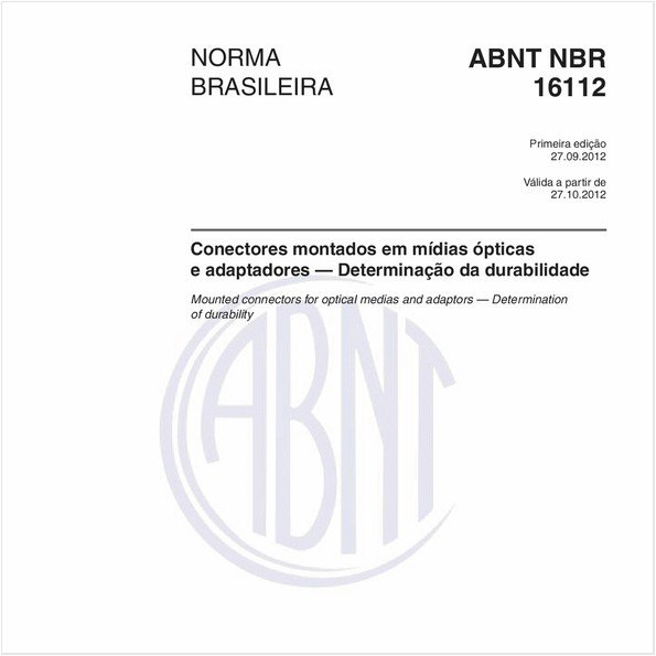 Conectores montados em mídias ópticas e adaptadores — Determinação da durabilidade