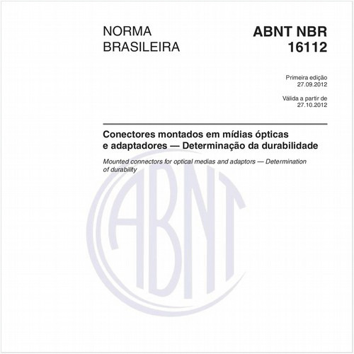 Conectores montados em mídias ópticas e adaptadores — Determinação da durabilidade