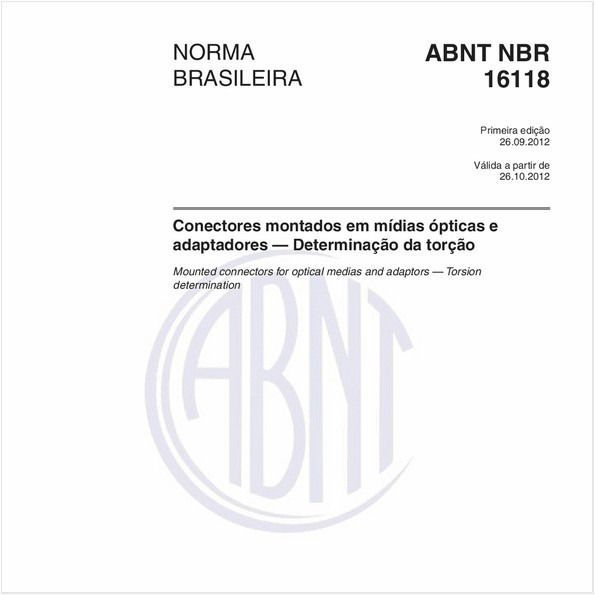 Conectores montados em mídias ópticas e adaptadores — Determinação da torção