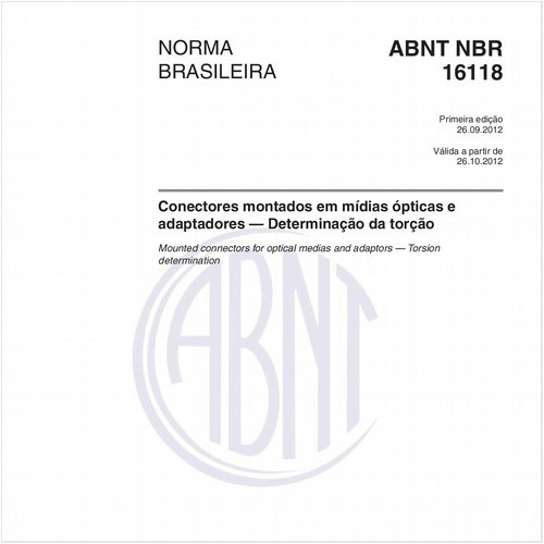 Conectores montados em mídias ópticas e adaptadores — Determinação da torção