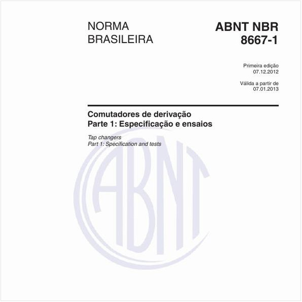 Comutadores de derivação - Parte 1: Especificação e ensaios