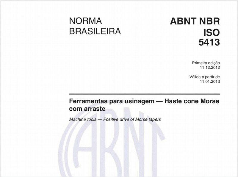 Ferramentas para usinagem — Haste cone Morse com arraste