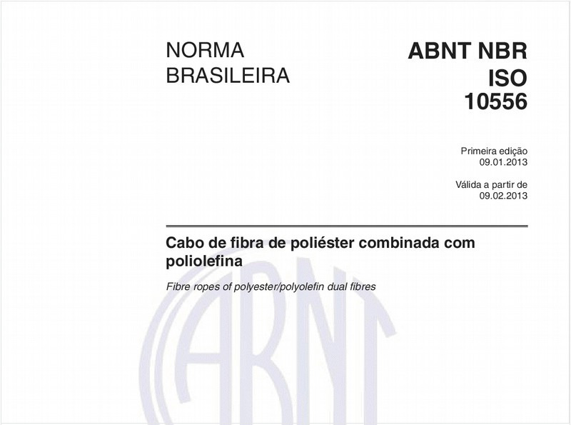 Cabo de fibra de poliéster combinada com poliolefina