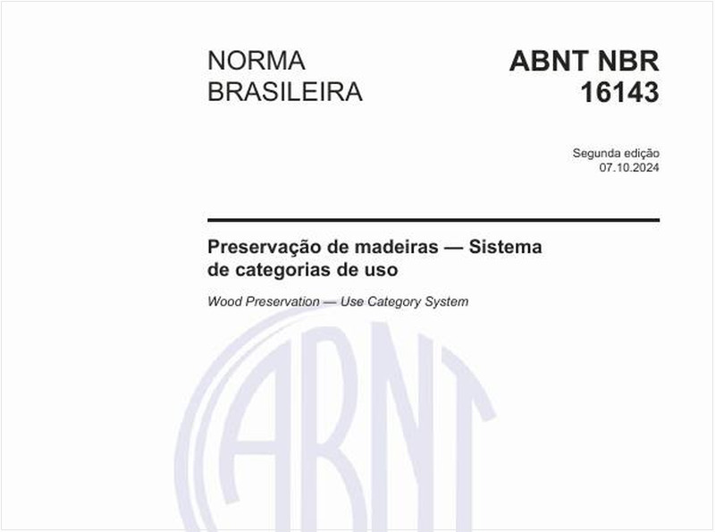 Preservação de madeiras — Sistema de categorias de uso