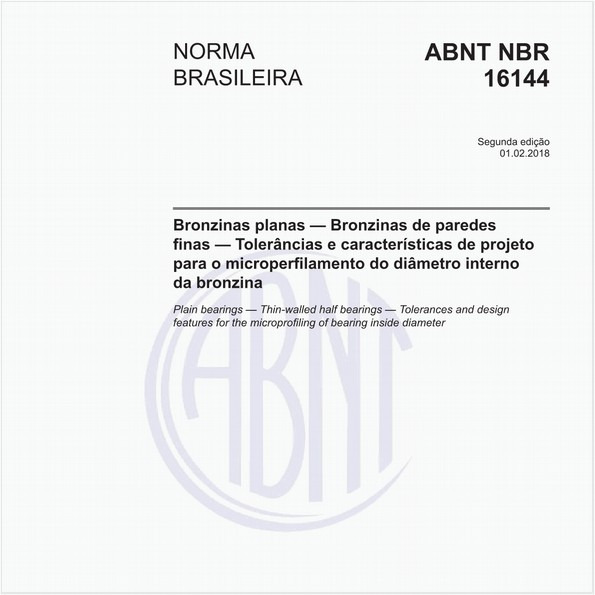 Bronzinas planas - Bronzinas de paredes finas - Tolerâncias e características de projeto para o microperfilamento do diâmetro interno da bronzina