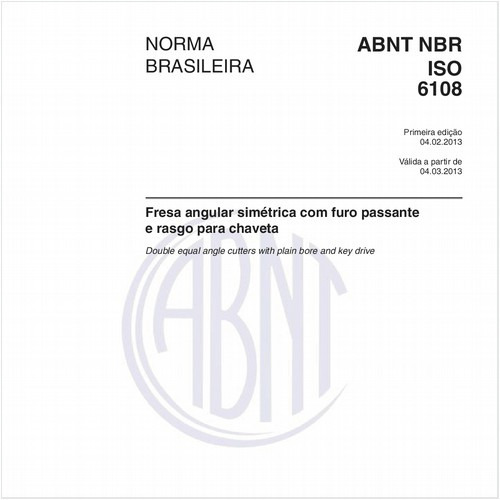 Fresa angular simétrica com furo passante e rasgo para chaveta