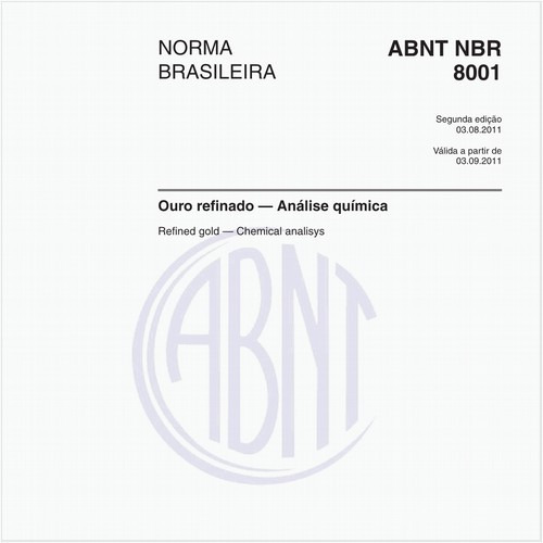 Ouro refinado — Análise química