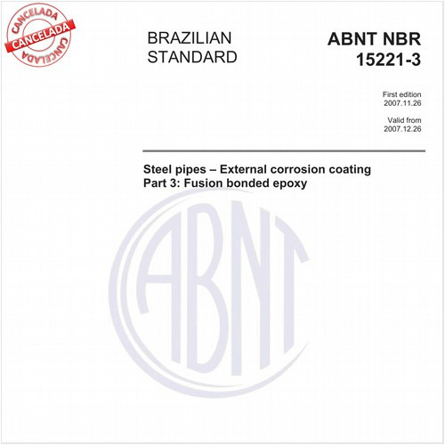 Steel pipes - Externai corrosion coating - Part 3: Fusion bonded epoxy