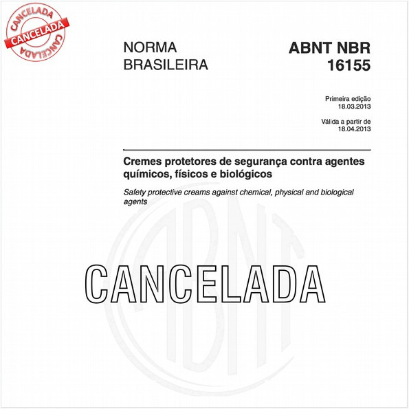 Cremes protetores de segurança contra agentes químicos, físicos e biológicos