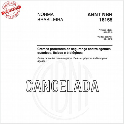 Cremes protetores de segurança contra agentes químicos, físicos e biológicos