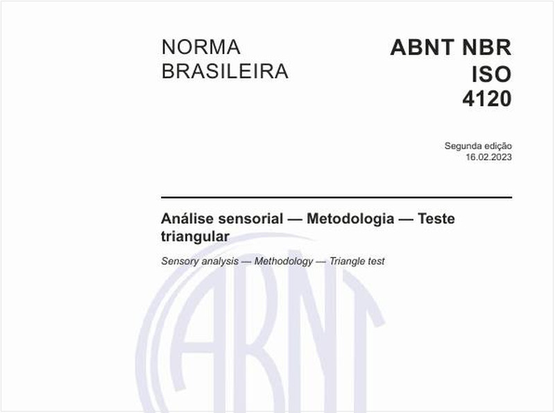 Análise sensorial — Metodologia — Teste triangular