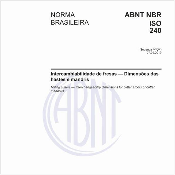 Intercambiabilidade de fresas - Dimensões das hastes e mandris