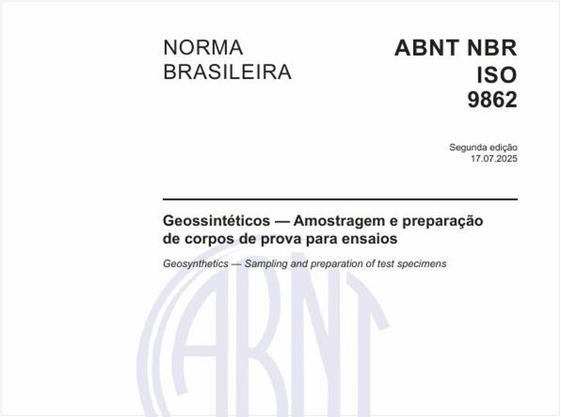 Geossintéticos — Amostragem e preparação de corpos de prova para ensaios