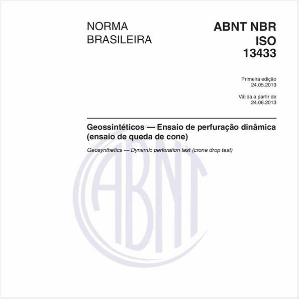 Geossintéticos — Ensaio de perfuração dinâmica (ensaio de queda de cone)