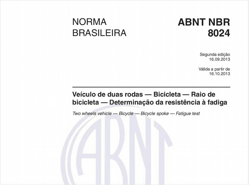 Veículo de duas rodas — Bicicleta — Raio de bicicleta — Determinação da resistência à fadiga