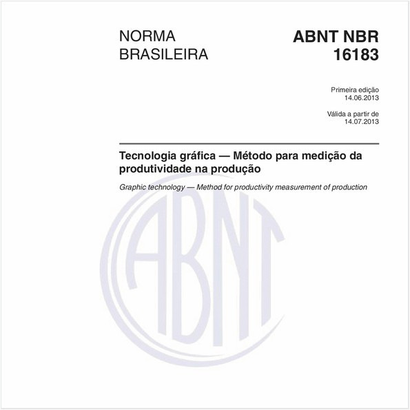 Tecnologia gráfica — Método para medição da produtividade na produção