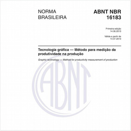 Tecnologia gráfica — Método para medição da produtividade na produção