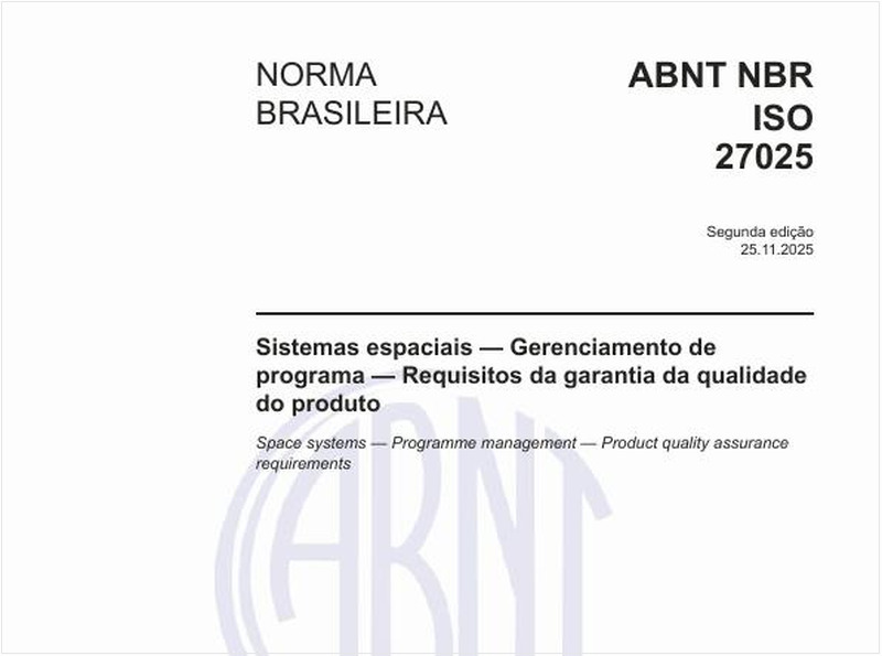 Sistemas espaciais — Gerenciamento de programa — Requisitos da garantia da qualidade do produto