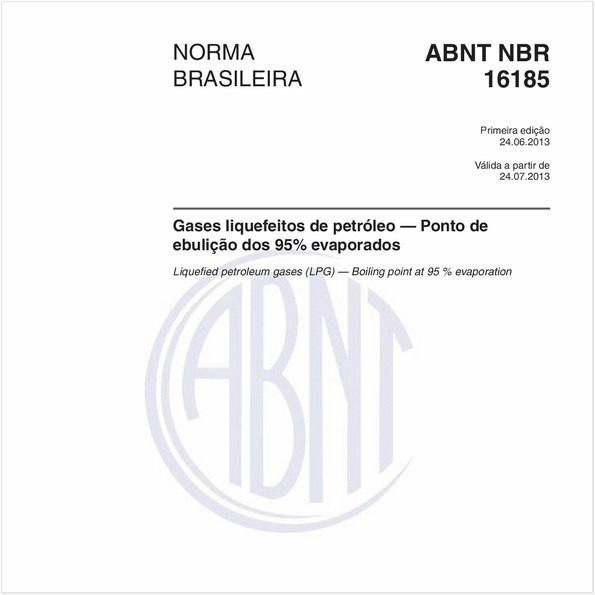 Gases liquefeitos de petróleo — Ponto de ebulição dos 95% evaporados
