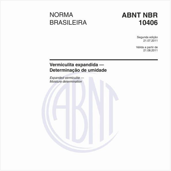 Vermiculita expandida - Determinação de umidade