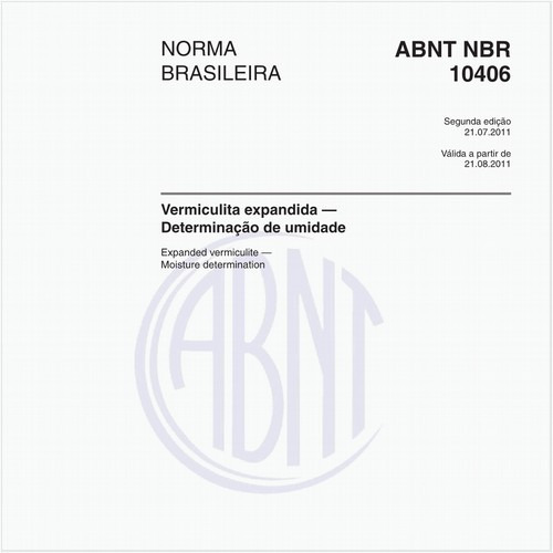 Vermiculita expandida - Determinação de umidade
