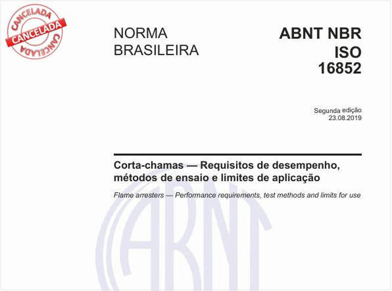 Corta-chamas — Requisitos de desempenho, métodos de ensaio e limites de aplicação