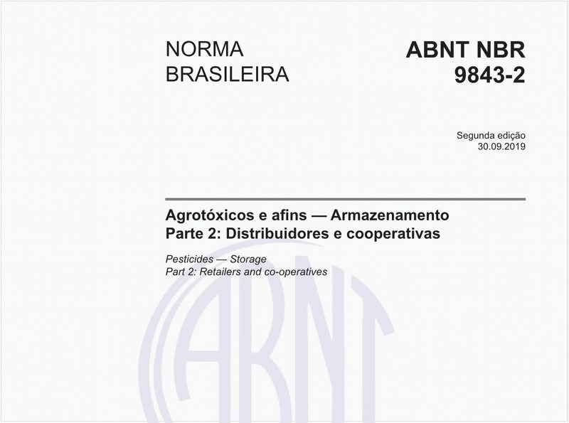 Agrotóxicos e afins - Armazenamento - Parte 2: Distribuidores e cooperativas