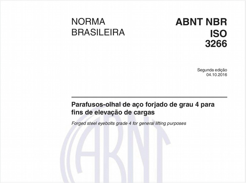 Parafusos-olhal de aço forjado de grau 4 para fins de elevação de cargas
