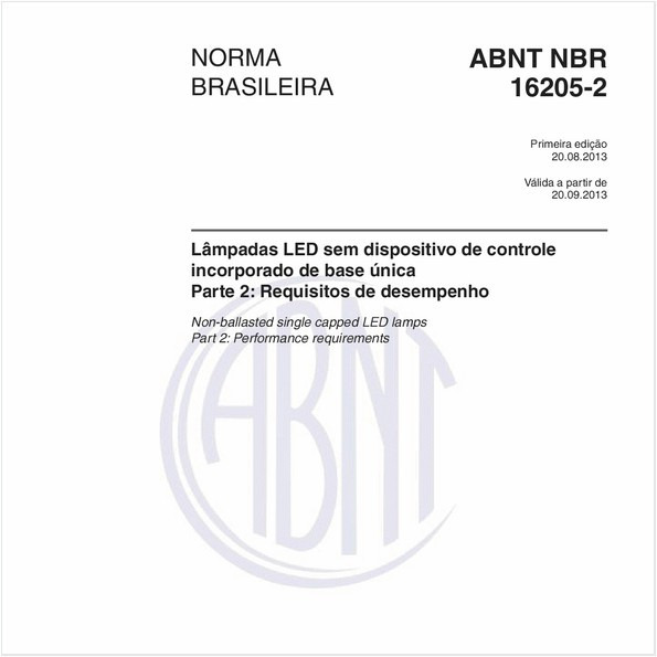 Lâmpadas LED sem dispositivo de controle incorporado de base única - Parte 2: Requisitos de desempenho