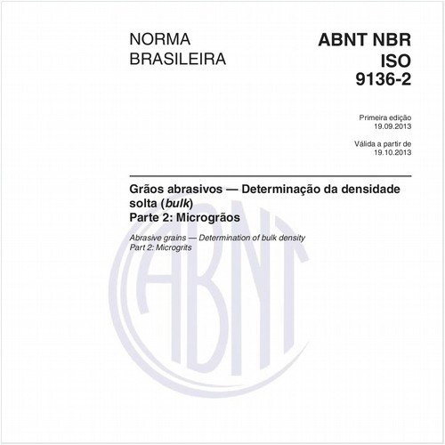 Grãos abrasivos — Determinação da densidade solta (bulk) - Parte 2: Microgrãos