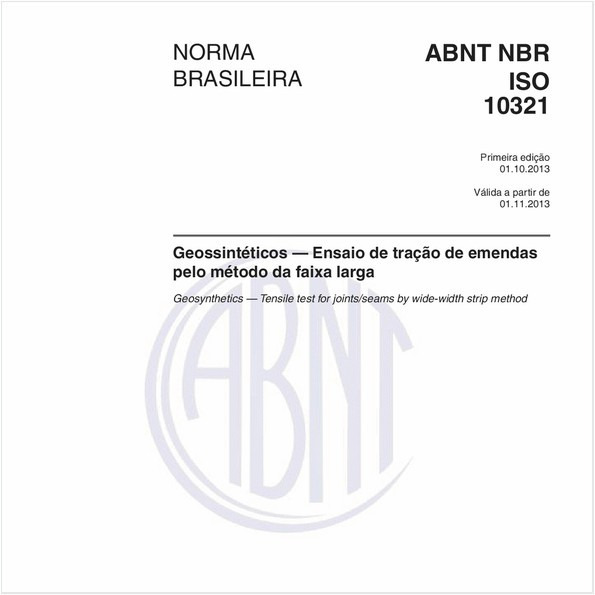 Geossintéticos — Ensaio de tração de emendas pelo método da faixa larga