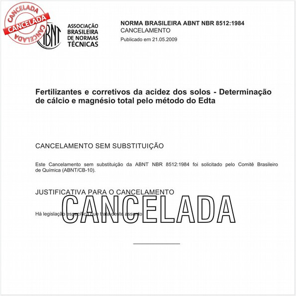 Fertilizantes e corretivos da acidez dos solos - Determinação de cálcio e magnésio total pelo método do Edta