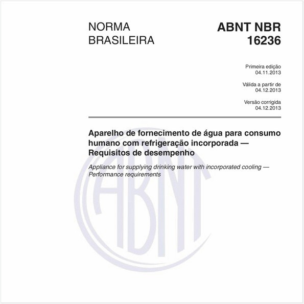 Aparelho de fornecimento de água para consumo humano com refrigeração incorporada — Requisitos de desempenho