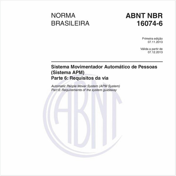 Sistema Movimentador Automático de Pessoas (Sistema APM) - Parte 6: Requisitos da via