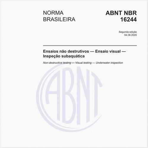 Ensaios não destrutivos — Ensaio visual — Inspeção subaquática