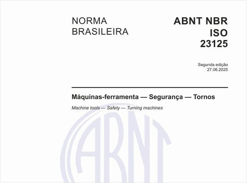 Máquinas-ferramenta — Segurança — Tornos