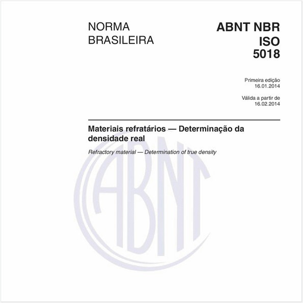 Materiais refratários — Determinação da densidade real