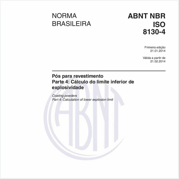 Pós para revestimento - Parte 4: Cálculo do limite inferior de explosividade