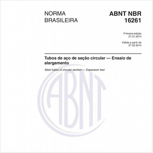 Tubos de aço de seção circular — Ensaio de alargamento